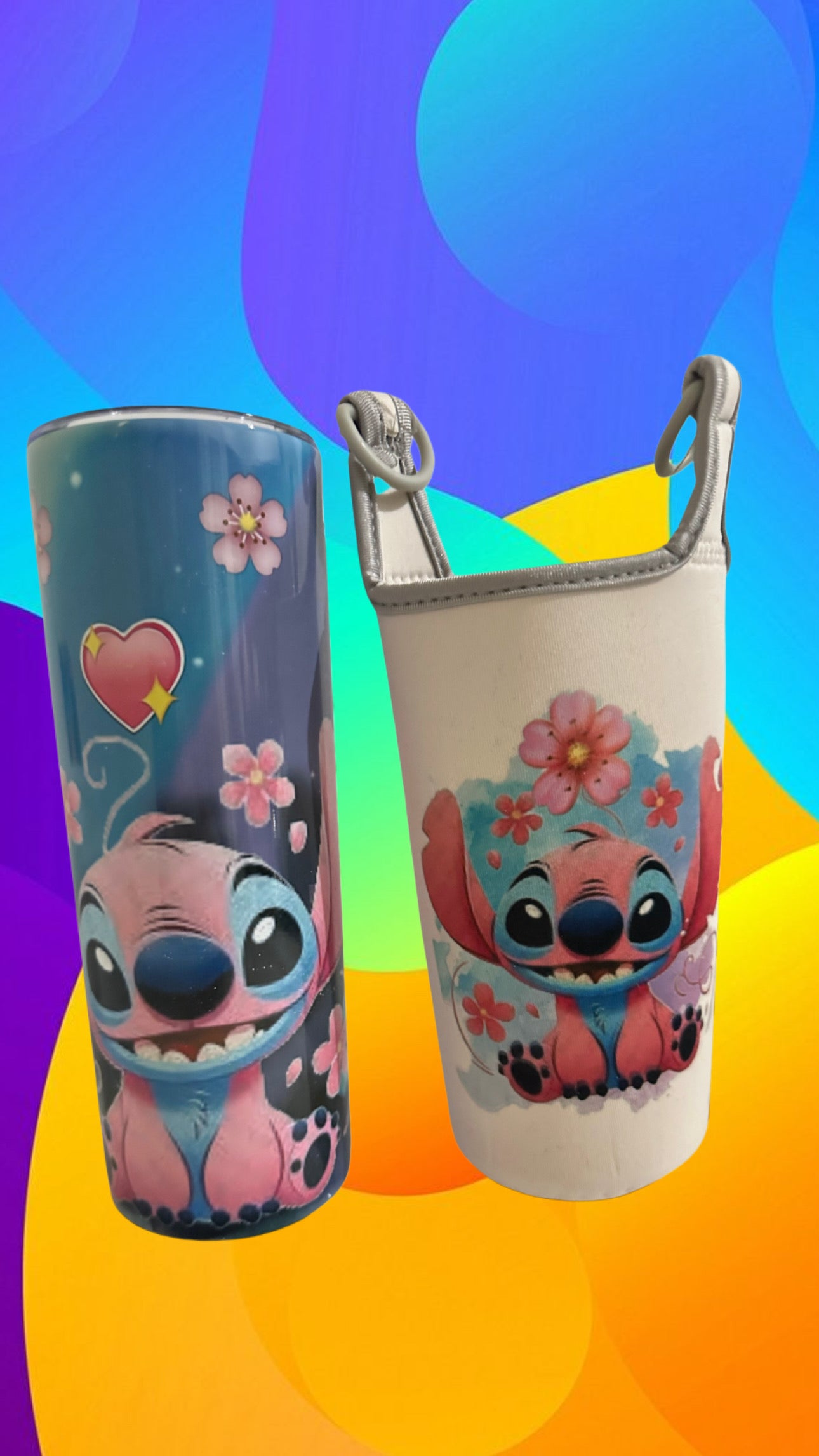 Set de Stitch vaso y bolsa para el vaso Personalizado